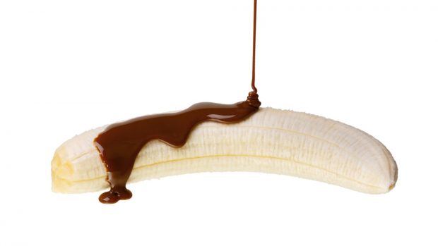 bagel de chocolate y banano