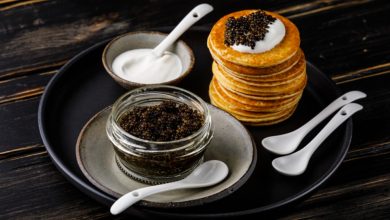 Receta de caviar con blinis 9