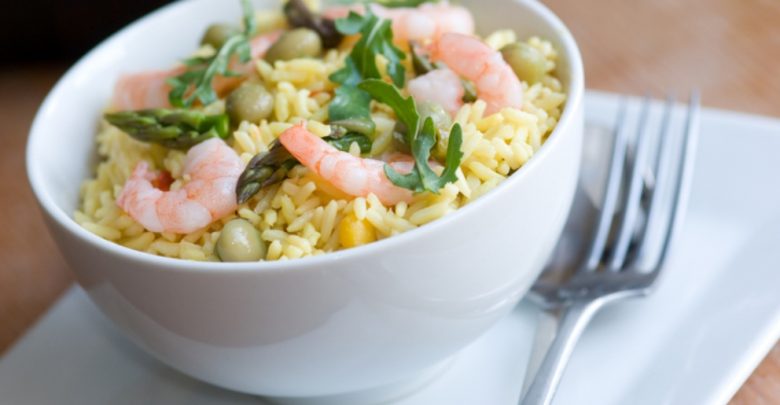Receta de ensalada de arroz con gambas y verdura 1