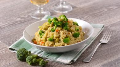 Receta de risotto de brócoli y almendras 9