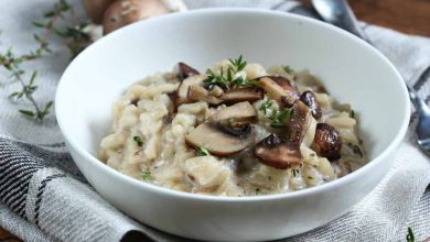 Receta de Risotto de champiñones y frutos secos 9