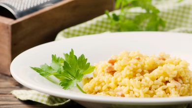 Receta de Risotto de pera y jamón al queso 10