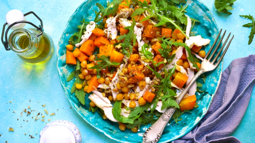 Receta de garbanzos con ensalada de naranja 4