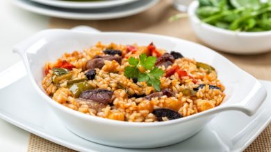 Receta de arroz al horno con morcilla y garbanzos 7