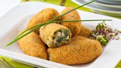 Receta de Croquetas de espinacas, queso y piñones 3