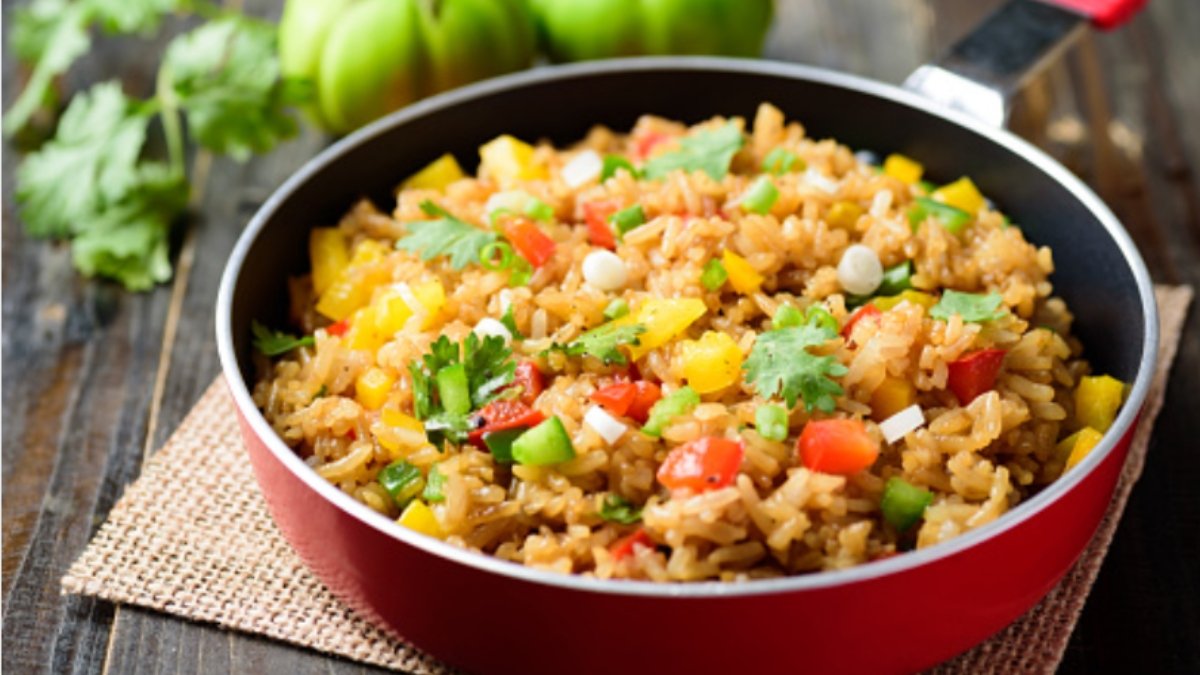 Receta de arroz con verduras y jamón al microondas 4