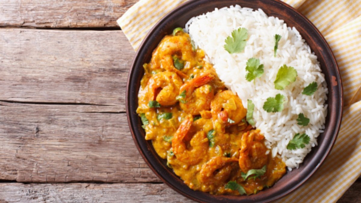 Receta de arroz rápido con curry y gambas 4