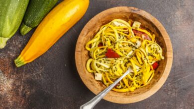 Receta de espaguetis con tofu y salsa de calabacín 3