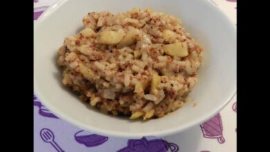 Receta de Risotto meloso de manzana, azafrán y queso de untar 3