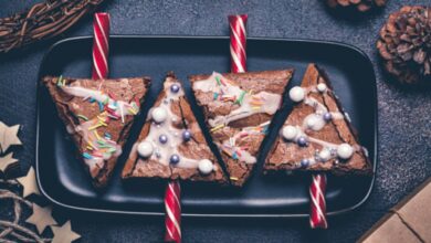 Brownie árbol de Navidad sin azúcar 7