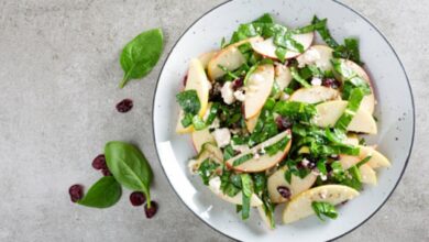 Receta de ensalada de espinacas, queso y nueces 6