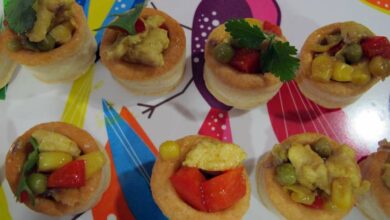 Canapés de ensalada de pollo, una receta fácil 5