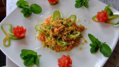 Taboule con especias y frutos secos, receta saludable 3