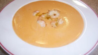 Crema suave de zanahoria con gambas, receta sencilla 8