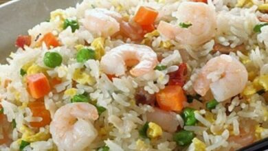 Ensalada de arroz y gambas, receta fácil y saludable 9