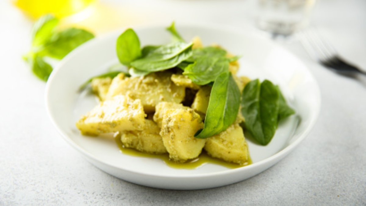 Receta de Ensalada de patatas y espinacas al curry 4