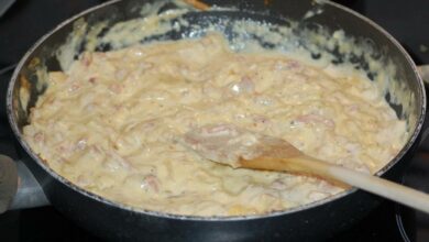 Salsa carbonara original italiana, receta casera 9