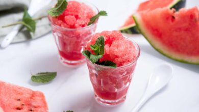 Sorbete de sandía con cava, receta de postre o cóctel de lujo listo en 2 minutos 1