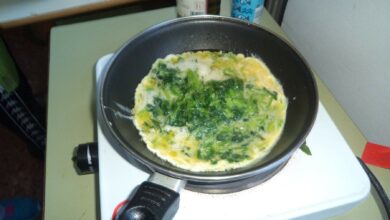 Tortilla francesa de acederas, receta fácil 4