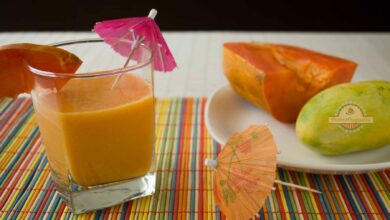 Batido de papaya, pomelo y piña, receta fácil 8