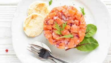 Tartar de salmón con un toque de sésamo 7