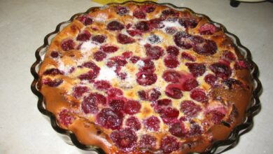 Clafoutis de ciruela vegano 8