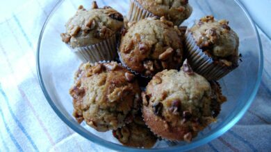 Muffins integrales de miel y nuez 4