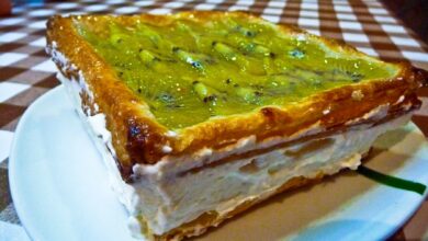 Pastel invertido de kiwi caramelizado 7