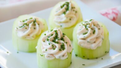 Verduras rellenas de mousse de pescado y menta fresca 4