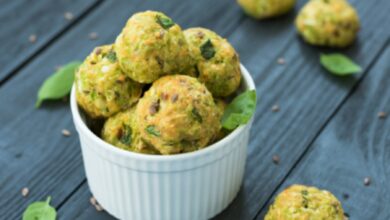 Croquetas crujientes de calabacín y queso de cabra, receta fácil 5