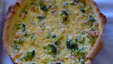 Quiche de brócoli y bacón en 30 minutos 1