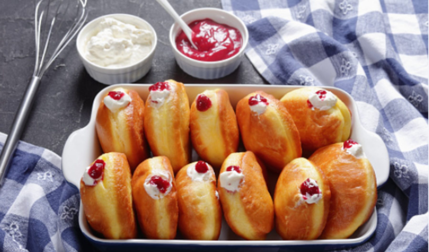 Donuts rellenos de crema al microondas, receta de pastelería rápida 4