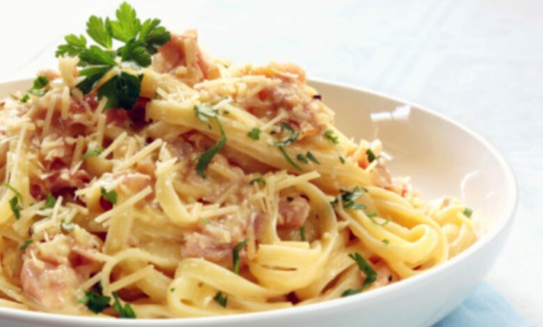 Espaguetis a la carbonara al microondas, receta de pasta lista en 5 minutos 1
