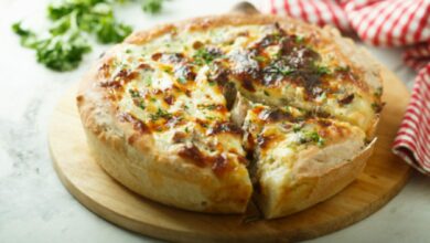 Quiche de setas vegana, receta saludable de cena fácil de preparar 6