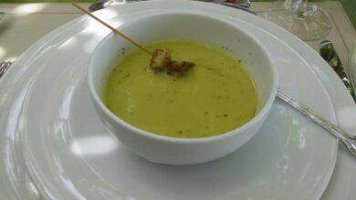 Sopa crema verde de puerros y espinaca 1