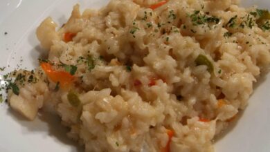 Arroz meloso con boniato y berenjena 7