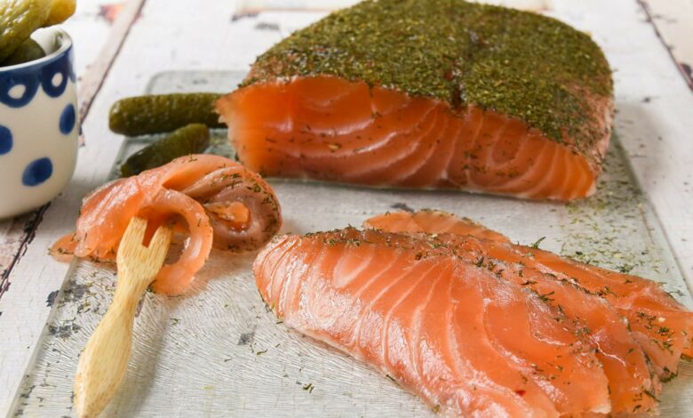 Gravlax noruego de salmón 1