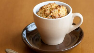 Mug cake de café con glaseado 9