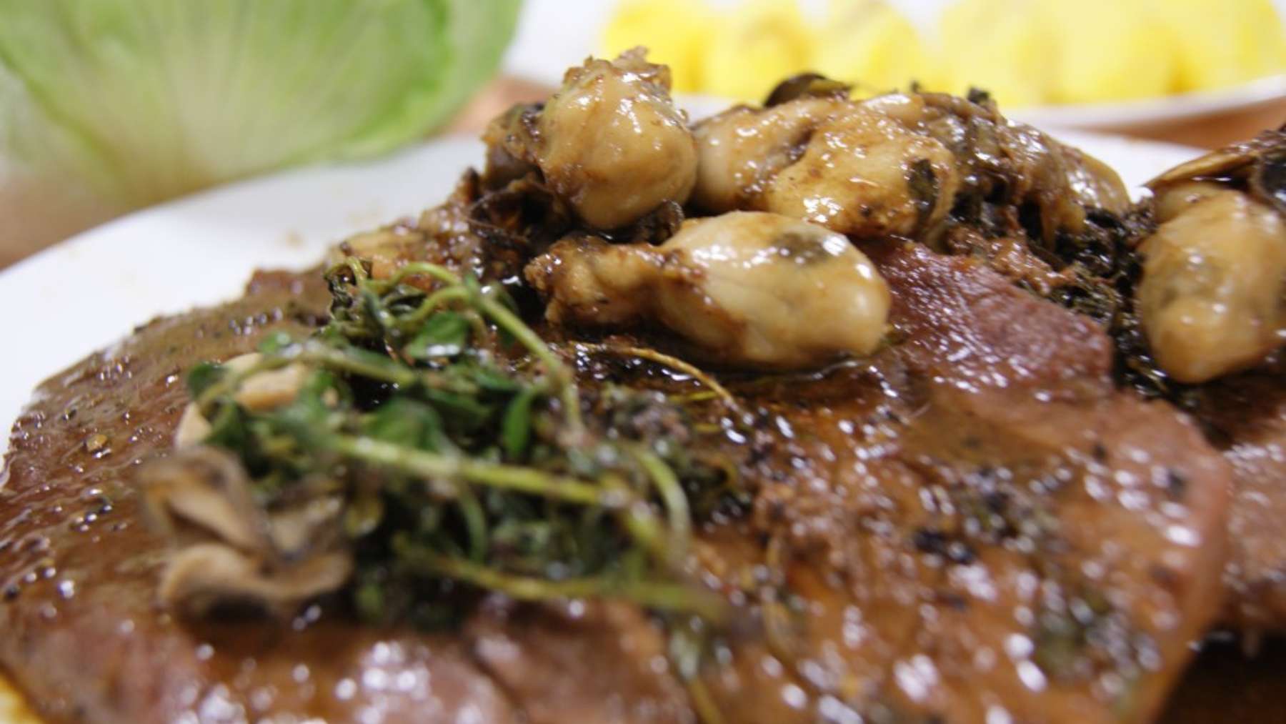 Carpetbag Steak, receta australiana 4
