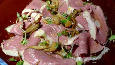 Ensalada de pechuga de pato con setas en escabeche 10