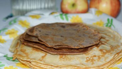 Pancakes de cacao, espelta y avena 3