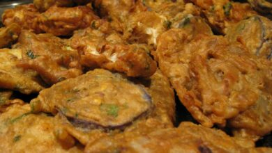 Pakoras de verduras variadas con salsa de yogur 2