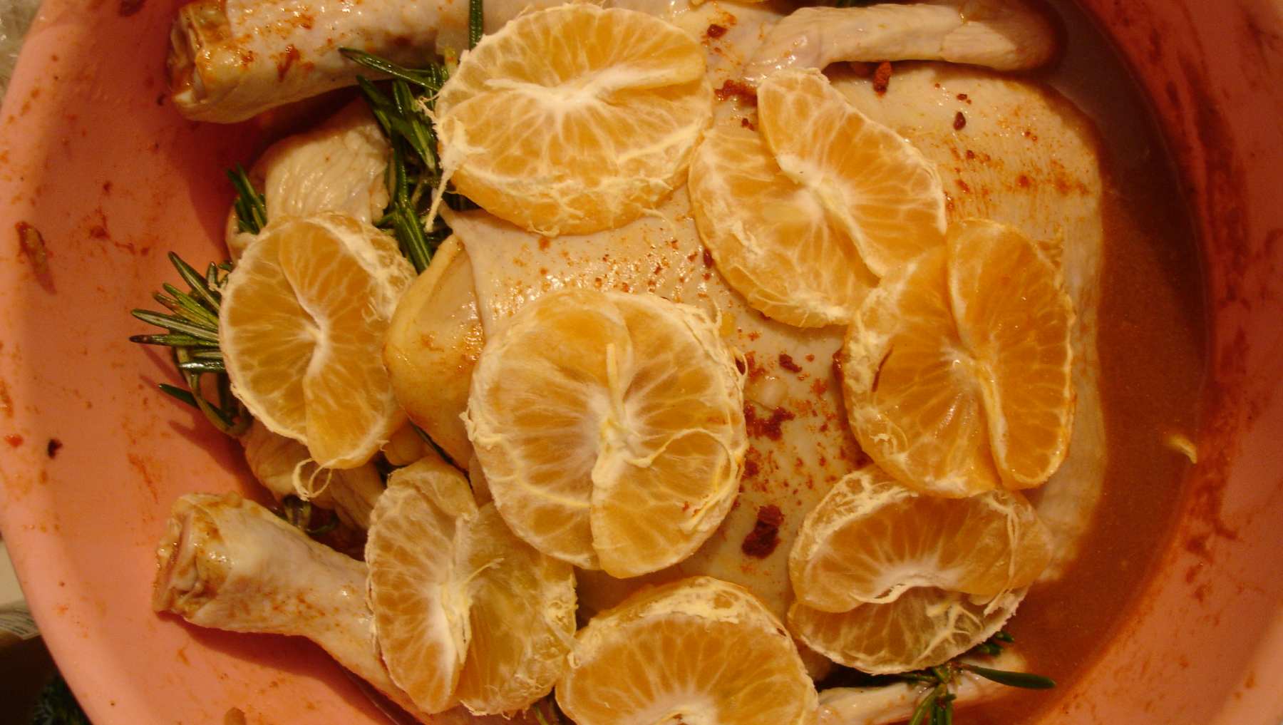 Pollo a la mandarina con mostaza y ron 4