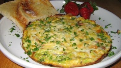 Frittata casera de puerros y espinaca 3