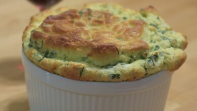 Soufflé de acelgas, queso fresco y tomates secos 10