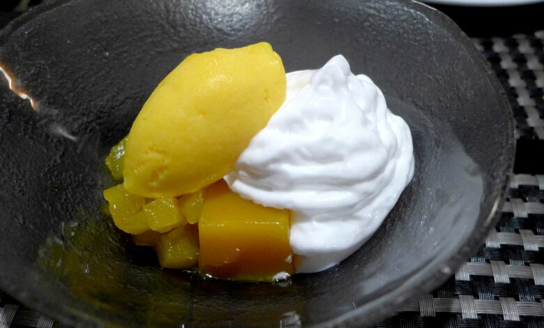 Espuma de mango y dulce de leche: receta de postres fáciles 1