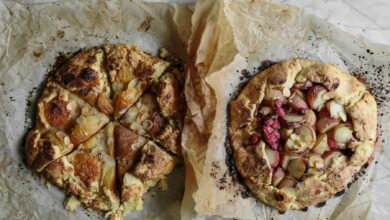 Galette con champiñones y espárragos verdes 8