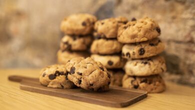 Galletas con pepitas de chocolate en la freidora de aire 6