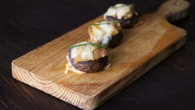 Champiñones rellenos en freidora de aire, receta de tapa rápida 10