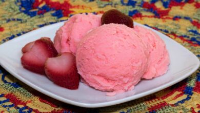 Helado de fresas congeladas en thermomix 4